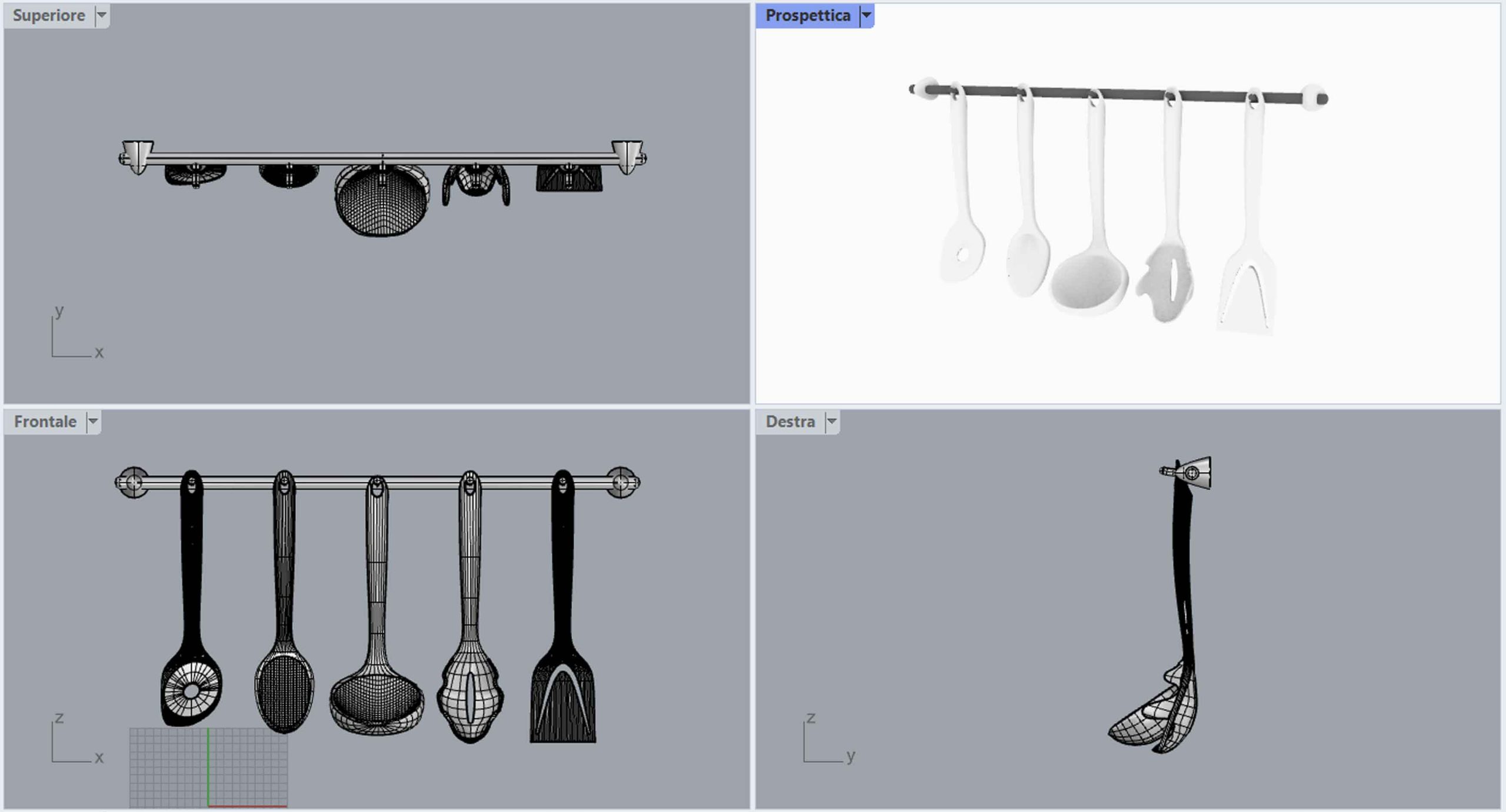 Set utensili da cucina realizzati in silicone